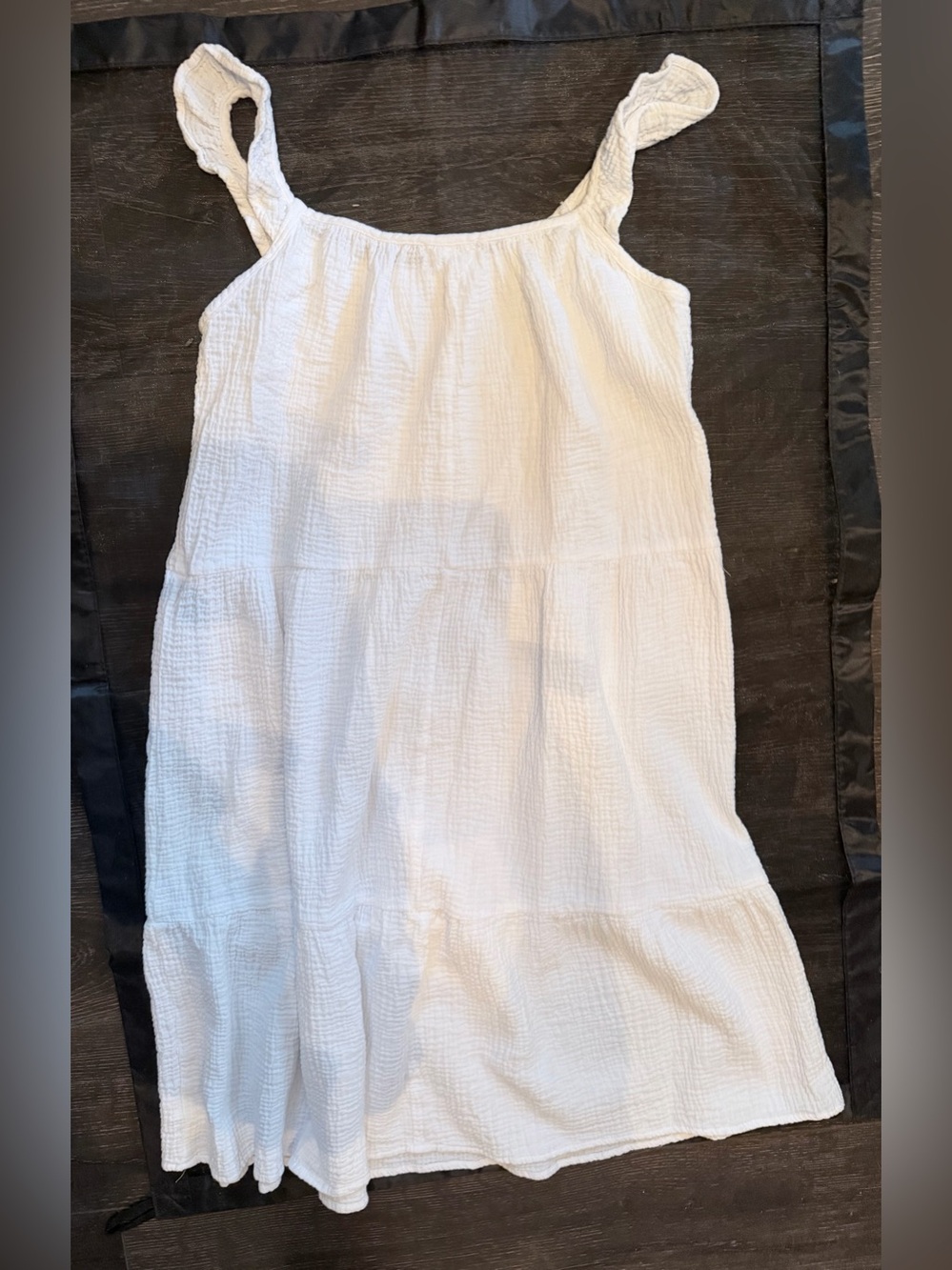 NWOT Women's 100% Cotton White Textured Swim Coverup Sundress